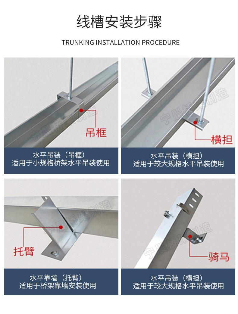 400x150大跨距鍍鋅橋架 硬質合金線槽與鋁合金配件的多規格定制解析